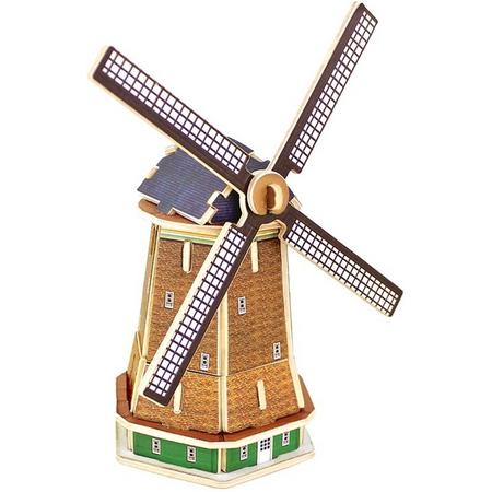 Gerardos Toys 3d-puzzel Molen Hout 12 Cm 36-delig